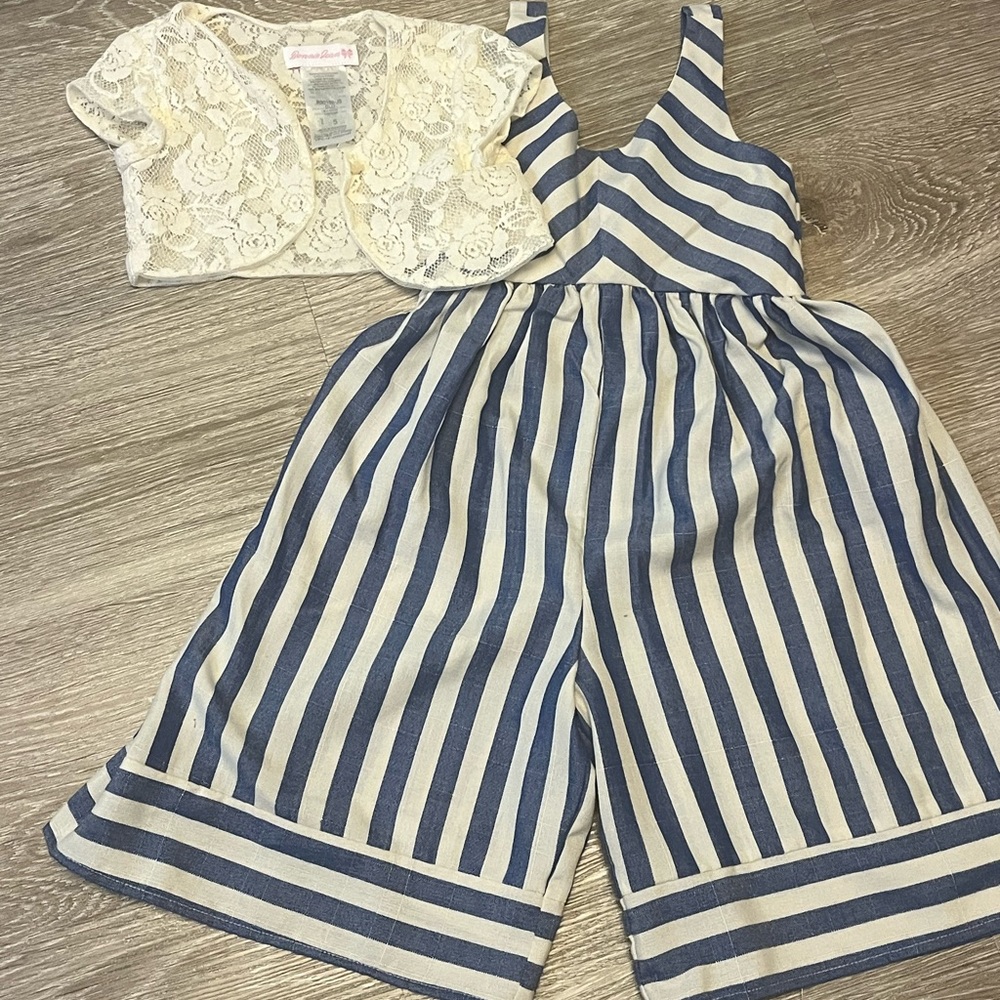 Girls 2 piece Romper set with jacket